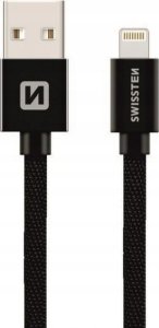 Kabel USB Swissten USB-A - Lightning 0.2 m Czarny (71523101) 1