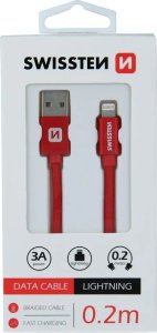 Kabel USB Swissten USB-A - Lightning 0.2 m Czarny (71523101) 6