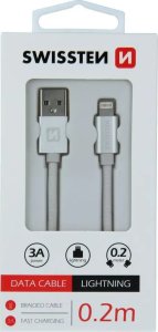 Kabel USB Swissten USB-A - Lightning 0.2 m Czarny (71523101) 9