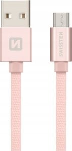 Kabel USB Swissten USB-A - micro-B 0.2 m Różowy (71522105) 1