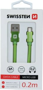 Kabel USB Swissten USB-A - micro-B 0.2 m Różowy (71522105) 3