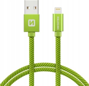 Kabel USB Swissten USB-A - Lightning 1.2 m Zielony (71523207) 1