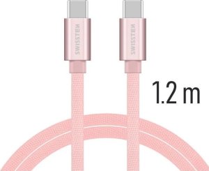Kabel USB Swissten USB-C - USB-C 1.2 m Czarny (71527202) 5