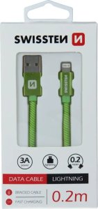 Kabel USB Swissten USB-A - Lightning 0.2 m Srebrny (71523103) 11