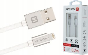 Kabel USB Swissten USB-A - Lightning 0.2 m Srebrny (71523103) 15