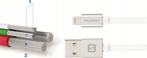 Kabel USB Swissten USB-A - Lightning 0.2 m Srebrny (71523103) 18