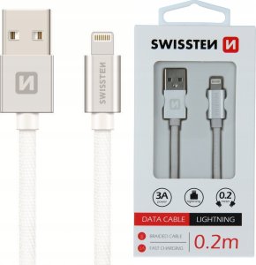 Kabel USB Swissten USB-A - Lightning 0.2 m Srebrny (71523103) 20