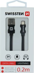 Kabel USB Swissten USB-A - Lightning 0.2 m Srebrny (71523103) 7
