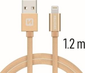 Kabel USB Swissten USB-A - Lightning 1.2 m Złoty (71523204) 1