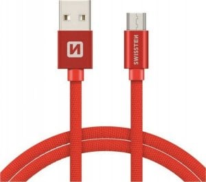 Kabel USB Swissten USB-A - micro-B 2 m Czerwony (71522306) 1