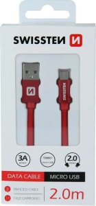 Kabel USB Swissten USB-A - micro-B 2 m Szary (71522302) 12