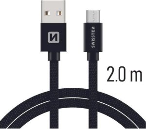 Kabel USB Swissten USB-A - micro-B 2 m Szary (71522302) 3