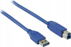 Kabel USB Nedis USB-A - USB-B 3 m Niebieski (CCGP61100BU30) 1