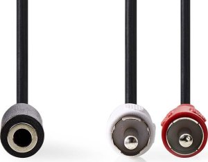 Kabel Nedis kabel audio 0,2 m 2 x RCA 3.5mm Czarny 2
