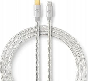 Kabel USB Nedis Lightning - USB-C 2 m Srebrny (CCTB39650AL20) 1