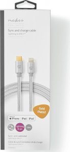 Kabel USB Nedis Lightning - USB-C 2 m Srebrny (CCTB39650AL20) 5