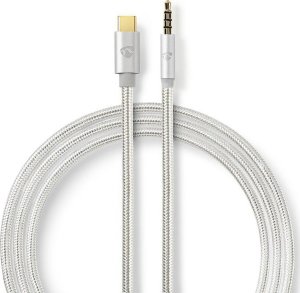 Kabel Nedis Nedis CCTB65940AL10 kabel audio 1 m USB C 3.5mm Aluminium 1