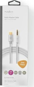 Kabel Nedis Nedis CCTB65940AL10 kabel audio 1 m USB C 3.5mm Aluminium 6