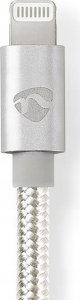 Kabel Nedis Nedis CCTB39650AL10 kabel Lightning 1 m Aluminium 2