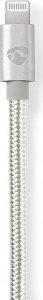 Kabel Nedis Nedis CCTB39650AL10 kabel Lightning 1 m Aluminium 3