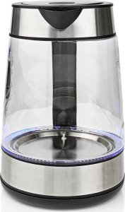 Nedis Nedis KAWK320EGS czajnik elektryczny 1,7 l 2200 W Stal nierdzewna, Przezroczysty 2