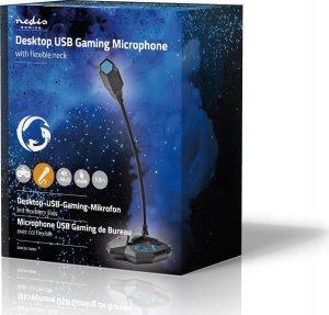 Mikrofon Nedis Nedis GMICGU100BK mikrofon Czarny, Niebieski Mikrofon do komputera 5