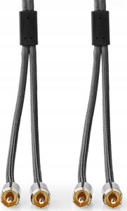 Kabel Nedis RCA (Cinch) x2 - RCA (Cinch) x2 2m szary (CATB24200GY20) 2