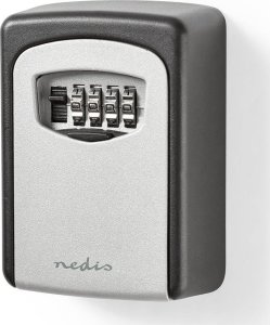 Nedis Nedis KEYCC01GY sejf Sejf ścienny Aluminium Czarny, Srebrny 6