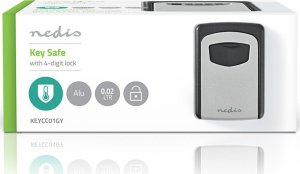 Nedis Nedis KEYCC01GY sejf Sejf ścienny Aluminium Czarny, Srebrny 9