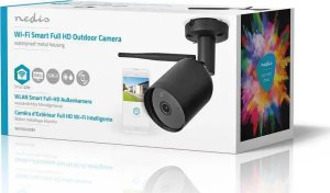 Kamera IP Nedis Nedis WiFi Smart Outdoor IP-camera | Full HD | Metalen behuizing | Waterdicht (IP65) Pocisk Kamera bezpieczeństwa IP Zewnętrzna 1920 x 1080 px Sufit / Ściana 21