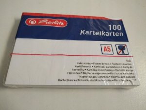 Herlitz Herlitz 10621308 karta katalogowa Biały 100 szt. 3