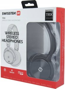 Słuchawki Swissten Swissten TRIX Słuchawki Bezprzewodowy Opaska na głowę Muzyka Bluetooth Czarny 6