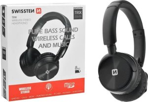 Słuchawki Swissten Swissten TRIX Słuchawki Bezprzewodowy Opaska na głowę Muzyka Bluetooth Czarny 8