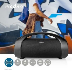Głośnik Nedis Nedis SPBB315BK głośnik przenośny / imprezowy Przenośny głośnik stereo Czarny 50 W 20
