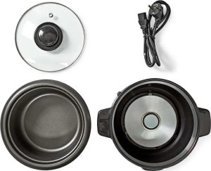 Multicooker Nedis Nedis KARC110AL szybkowar 1 l 400 W Czarny, Srebrny 4