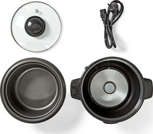 Multicooker Nedis Nedis KARC110AL szybkowar 1 l 400 W Czarny, Srebrny 10