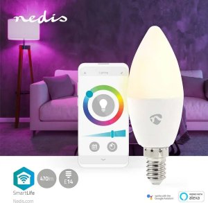 Nedis Nedis WIFILRC10E14 lampa LED Niebieski, Zielony, Czerwony, Biały 4,9 W E27 F 3