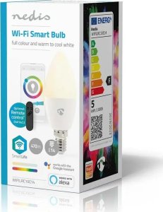 Nedis Nedis WIFILRC10E14 lampa LED Niebieski, Zielony, Czerwony, Biały 4,9 W E27 F 9