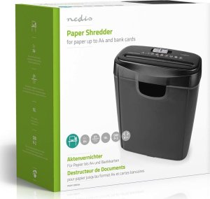 Niszczarka Nedis Nedis PASH112BKA4 niszczarka Rozdrabnianie taśmowe 22 cm Czarny 11