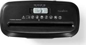 Niszczarka Nedis Nedis PASH112BKA4 niszczarka Rozdrabnianie taśmowe 22 cm Czarny 5