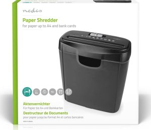 Niszczarka Nedis Nedis PASH112BKA4 niszczarka Rozdrabnianie taśmowe 22 cm Czarny 9