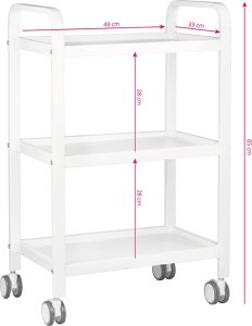 Activeshop Stolik pomocnik kosmetyczny HS-09 biały 4