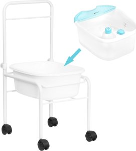 Activeshop Zestaw brodzik do pedicure na kółkach biały + masażer do stóp masażer z podtrzymaniem temp. AM-506A 1