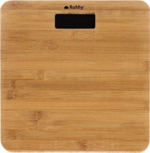 Waga łazienkowa Ruhhy LCD drewniana (22522) 2