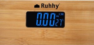 Waga łazienkowa Ruhhy LCD drewniana (22522) 6