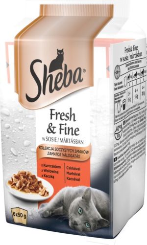 Sheba SHEBA 6x50g FRESH&FINE MIĘSNE DANIE sos 1