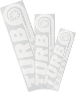 TurboWorks Naklejka TurboWorks Biała 50cm 1