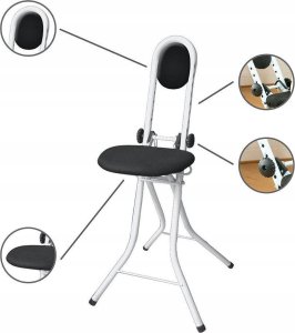 Wenko Krzesło Secura z regulacją wysokości czarne 3