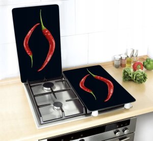 Wenko Płyty ochronne na kuchenkę, HOT CHILI DUO – 2 sztuki, WENKO 2