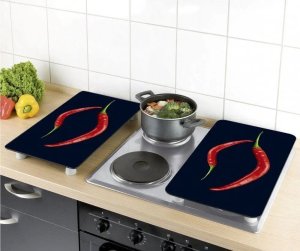 Wenko Płyty ochronne na kuchenkę, HOT CHILI DUO – 2 sztuki, WENKO 6